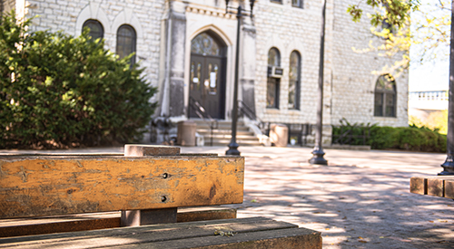 a bench outside Anderson